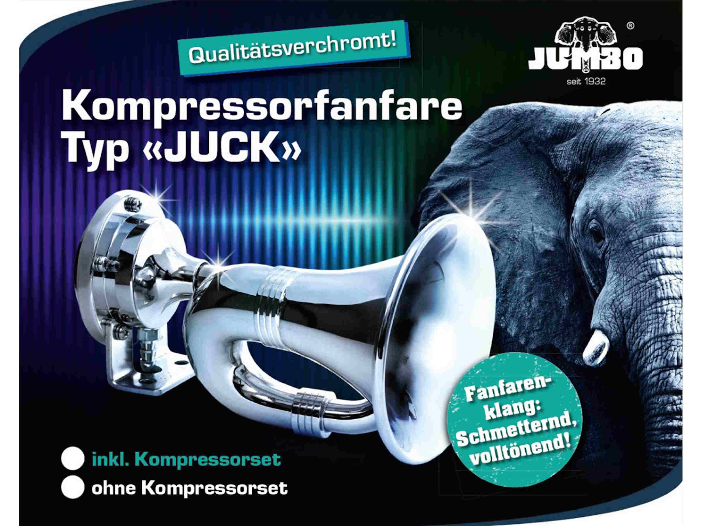 Jumbo JU77 und JU97 Edelstahl-Lufthorn-Set