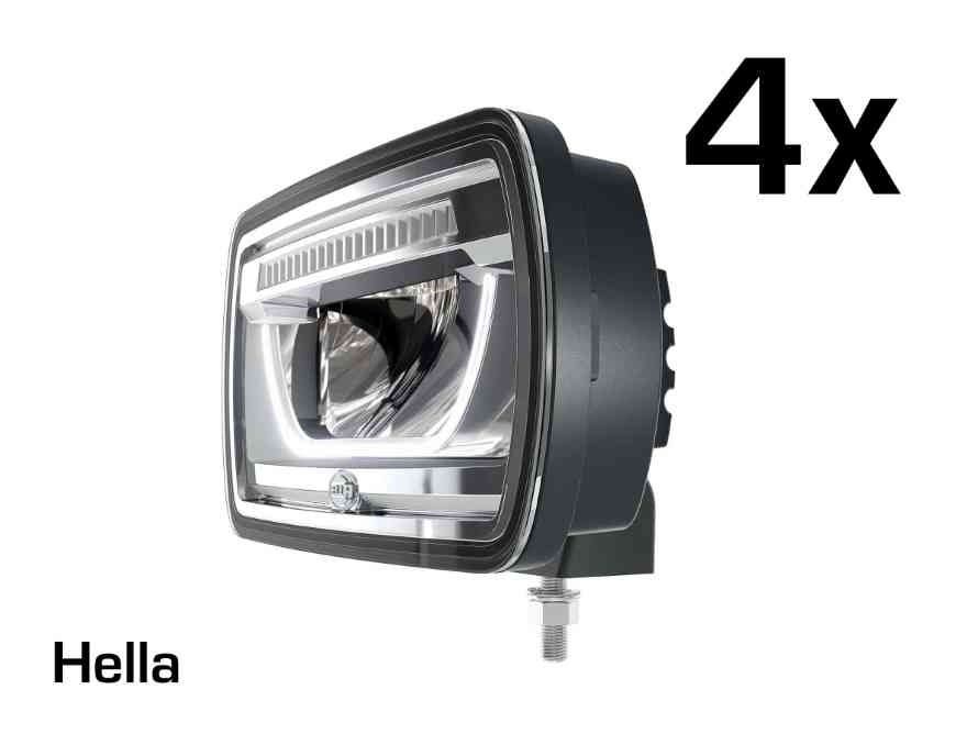 HELLA 1FE 016 773-011 LED-Fernscheinwerfer - Jumbo LED - 12/24V -  Referenzzahl: 25 - geschraubt - Kabel: 800mm - Stecker: offene Kabelenden