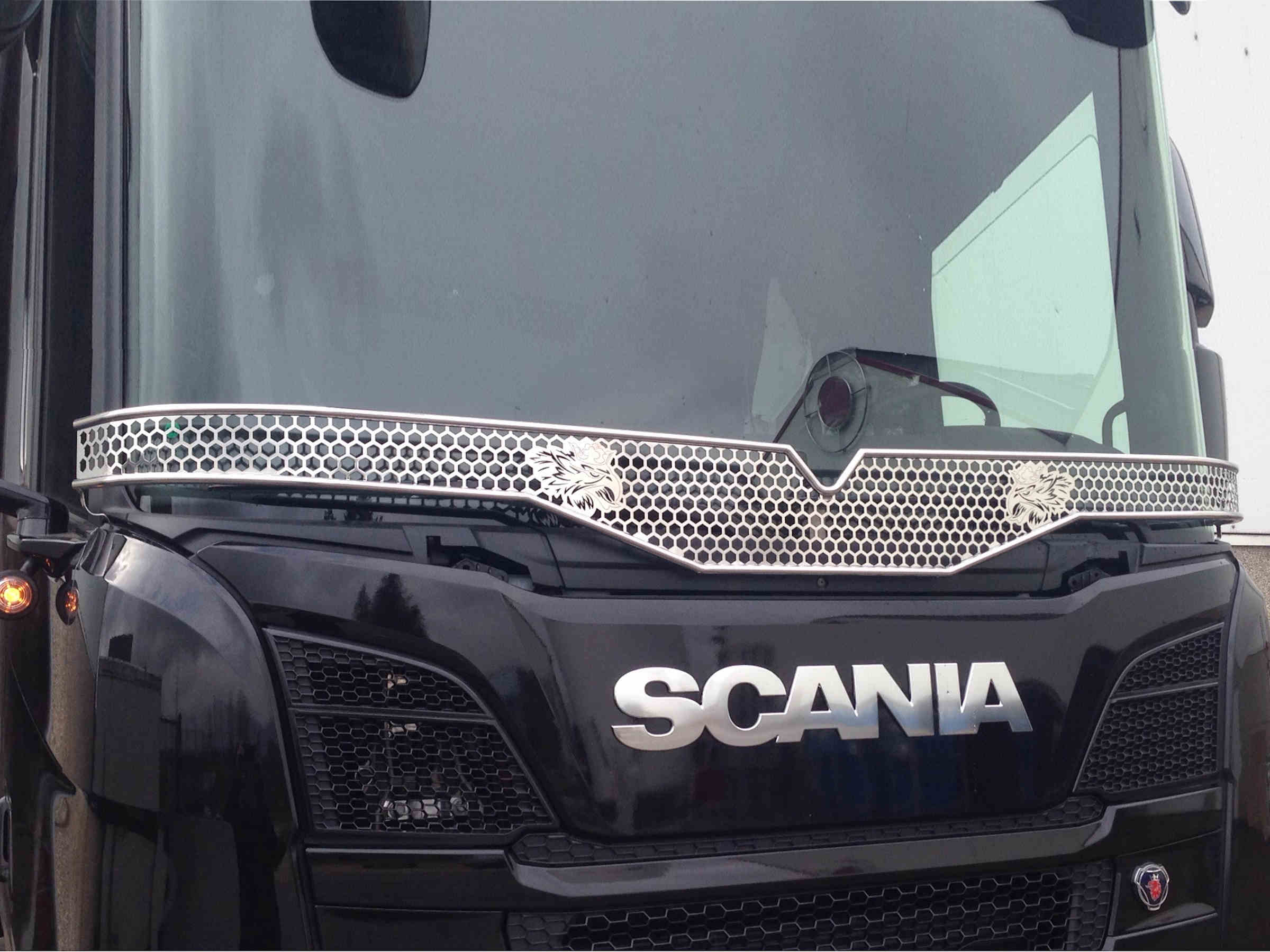 Scania NTG | S & R series: Stone guard grille | with 2x 